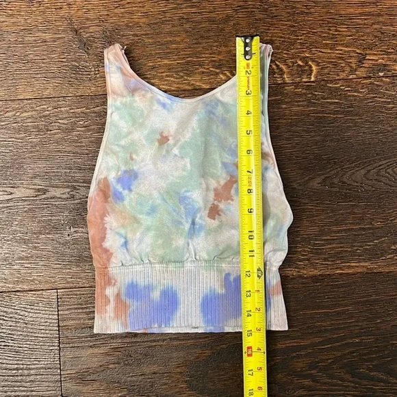 FP Good Karma High-Neck Crop Tank- custom tie-dye size: XS/S - Picture 2 of 5